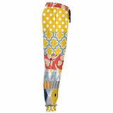 Tallulah Bankhead Yellow Patchwork Eco-Poly Unisex Eco-Poly Joggers Joggers - Thathoodyshop