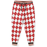 Gold Line Red Argyle Unisex Joggers Joggers - Thathoodyshop