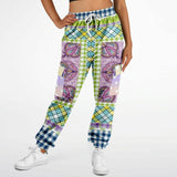 Kaleido-Scape Purple Plaid Cargo Sweats Cargo Sweatpants - Thathoodyshop