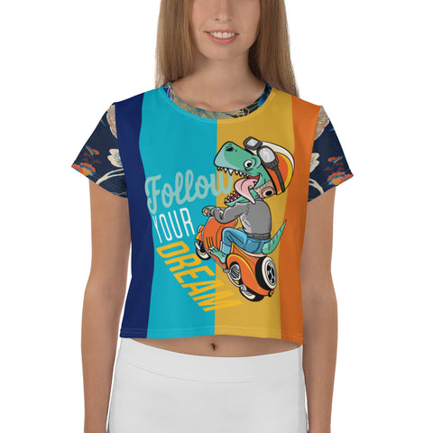 Follow Your Dream Crop Tee T-Shirt - Thathoodyshop