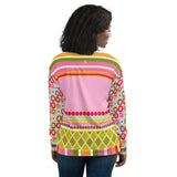 Hello Janis! Pink Patchwork Unisex Bomber Jacket Jacket - Thathoodyshop