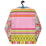 Hello Janis! Pink Patchwork Unisex Bomber Jacket Jacket - Thathoodyshop