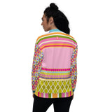 Hello Janis! Pink Patchwork Unisex Bomber Jacket Jacket - Thathoodyshop