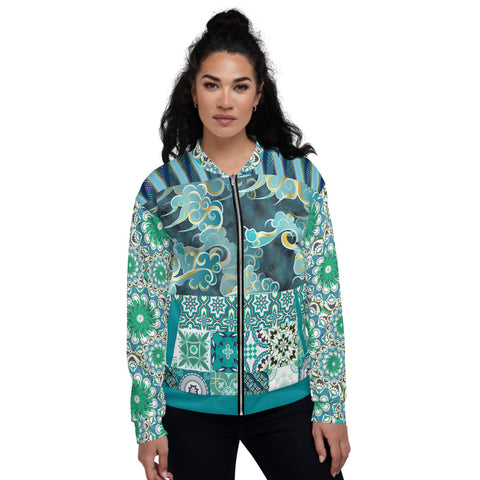 Green Meknes Unisex Bomber Jacket Bomber Jacket - Thathoodyshop