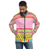 Hello Janis! Pink Patchwork Unisex Bomber Jacket Jacket - Thathoodyshop