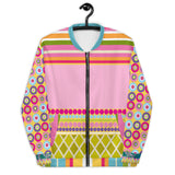 Hello Janis! Pink Patchwork Unisex Bomber Jacket Jacket - Thathoodyshop