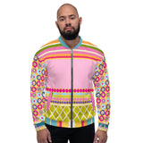 Hello Janis! Pink Patchwork Unisex Bomber Jacket Jacket - Thathoodyshop