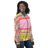 Hello Janis! Pink Patchwork Unisex Bomber Jacket Jacket - Thathoodyshop