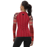 Toscana Red Fashion Rashguard Top Rashguard - Thathoodyshop