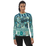 Green Meknes Fashion Rashguard Top Rashguard - Thathoodyshop