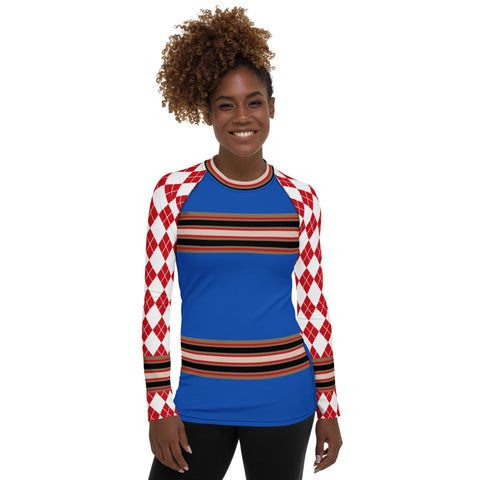 Gold Line Blue Fashion Rashguard Top Rashguard - Thathoodyshop
