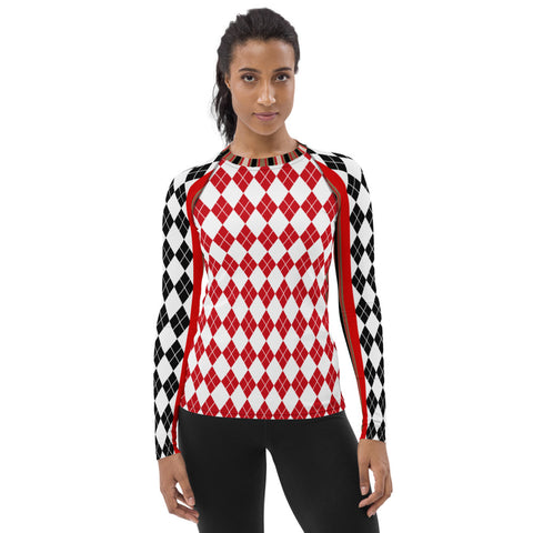 Argyle Me Fashion Rashguard Top Rashguard - Thathoodyshop