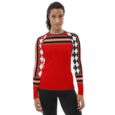 Gold Line Red Fashion Rashguard Top Rashguard - Thathoodyshop