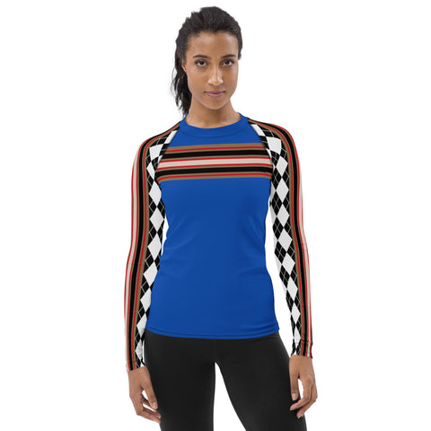 Gold Line Blue Fashion Rashguard Top Rashguard - Thathoodyshop