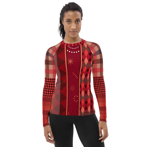 Toscana Red Fashion Rashguard Top Rashguard - Thathoodyshop