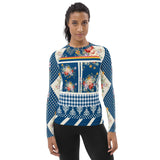 Porcelain Fleur Fashion Rashguard Top Rashguard - Thathoodyshop