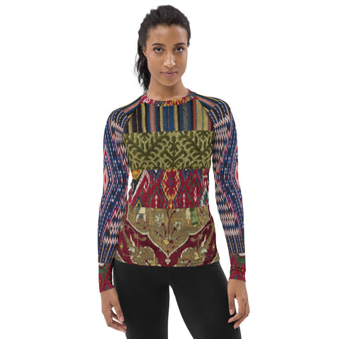 Red Melange Fashion Rashguard Top Rashguard - Thathoodyshop