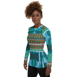 Turquoise Tonight Fashion Rashguard Top Rashguard - Thathoodyshop