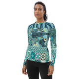Green Meknes Fashion Rashguard Top Rashguard - Thathoodyshop