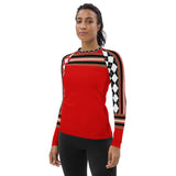 Gold Line Red Fashion Rashguard Top Rashguard - Thathoodyshop