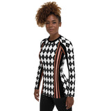 Argyle Me Black Fashion Rashguard Top Rashguard - Thathoodyshop