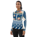 Porcelain Fleur Fashion Rashguard Top Rashguard - Thathoodyshop