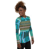 Turquoise Tonight Fashion Rashguard Top Rashguard - Thathoodyshop