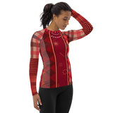 Toscana Red Fashion Rashguard Top Rashguard - Thathoodyshop