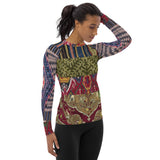 Red Melange Fashion Rashguard Top Rashguard - Thathoodyshop
