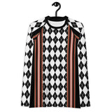 Argyle Me Black Fashion Rashguard Top Rashguard - Thathoodyshop