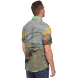 Gone Sailing S/S Button Down Shirt Short Sleeve Button Down Shirt - AOP - Thathoodyshop