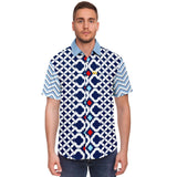 Blues Clues S/S Button Down Shirt Short Sleeve Button Down Shirt - AOP - Thathoodyshop