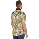Brown Amarillo S/S Button Down Shirt Short Sleeve Button Down Shirt - AOP - Thathoodyshop