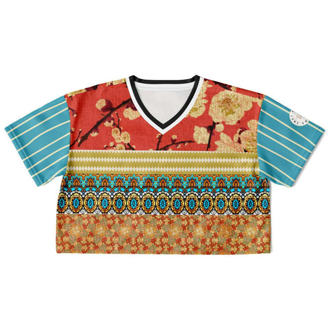 Sukiyaki Crop Jersey Cropped Football Jersey - AOP - Thathoodyshop