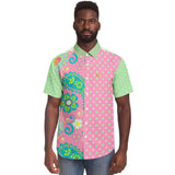 Paisley Park S/S Button Down Shirt Short Sleeve Button Down Shirt - AOP - Thathoodyshop