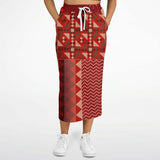 Toscana Red Pocket Maxi Skirt Long Skirt - Thathoodyshop