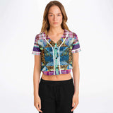 Gypsy Queen Purple Cropped Baseball Jersey Cropped Baseball Jersey - Thathoodyshop