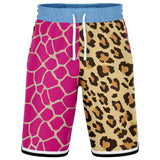 Santorini Leopard Basketball Shorts Basketball Short Rib - AOP - Thathoodyshop