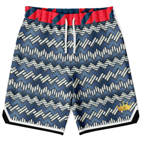 Liberty Pebble Basketball Shorts (Unisex) Basketball Short Rib - AOP - Thathoodyshop