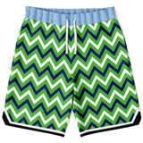 Green Par 4 Basketball Shorts Basketball Short Rib - AOP - Thathoodyshop