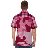 Art of War S/S Camo Button Down Shirt Short Sleeve Button Down Shirt - AOP - Thathoodyshop