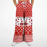 Red Crimson Flare Leg Joggers Flare Joggers - Thathoodyshop