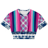 Purple Haze Cropped Sweater Cropped Short Sleeve Sweatshirt - Thathoodyshop