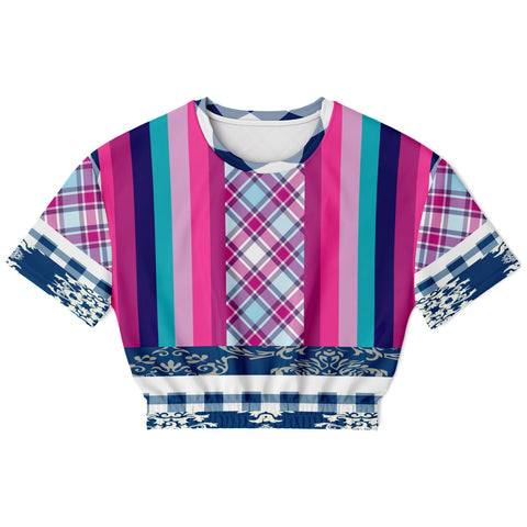 Purple Haze Cropped Sweater Cropped Short Sleeve Sweatshirt - Thathoodyshop