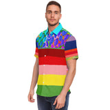 Rainbow-Tastic S/S Button Down Shirt Short Sleeve Button Down Shirt - AOP - Thathoodyshop