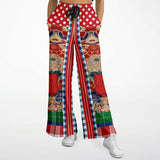 Busan Fleur Red Floral SW Stretchy Phat Bellbottoms Bellbottoms - Thathoodyshop