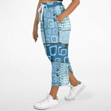 Blue Geo Patchwork Long Pocket Skirt Fashion Long Pocket Skirt - AOP - Thathoodyshop