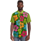 The Tiki God S/S Button Down Shirt Short Sleeve Button Down Shirt - AOP - Thathoodyshop