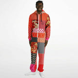 Tokyo Nights Asian Floral Patchwork Unisex Romper Jumpsuit - Thathoodyshop