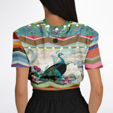 Green Peacock Cropped Sweater Cropped Sweater - Thathoodyshop